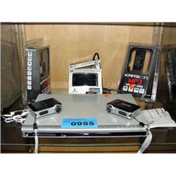 Shelf lot of electronics; mp3 players etc