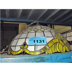 Leaded stained glass hanging light