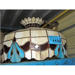Leaded stained glass hanging light
