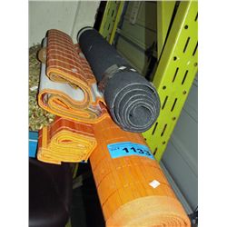 Lot of beach roll out bamboo mats, floor mats, etc