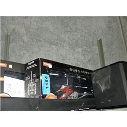 2 radio controlled helicopters and 2 home audio