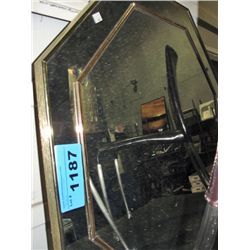 Brass framed wall mirror