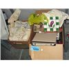 Image 1 : 2 boxes of household items; glassware etc