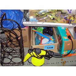shelf lot of childrens toys and games