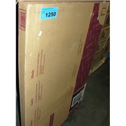 White wood framed mirror