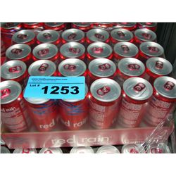 One 24pack of red rain energy drink