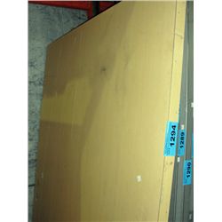 One heavy wooden door