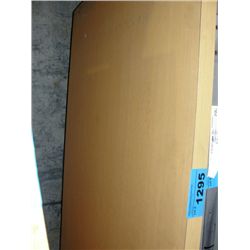 One heavy wooden door