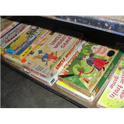 Shelf lot of vintage board games