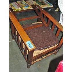 Antique oak morris chair