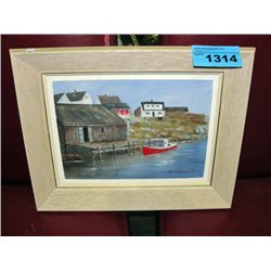 Framed original oil on canvas painting