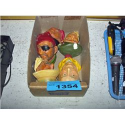 Lot of 5 bossons heads made in england