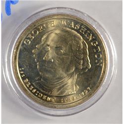 G. WASHINGTON 2007 DOLLAR NO EDGE LETTERS GEM BU