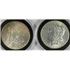 Image 1 : ( 2 ) VERY NICE CIRCULATED MORGAN DOLLARS IN PLASTIC CAPSULES , 1886 AND 1902-O