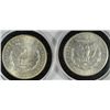 Image 2 : ( 2 ) VERY NICE CIRCULATED MORGAN DOLLARS IN PLASTIC CAPSULES , 1886 AND 1902-O