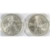 Image 1 : TWO BETTER 2004 UNCIRCULATED COMMEMORATIVE SILVER DOLLARS,  EDISON, LEWIS/CLARK