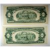Image 2 : 2 1953 $2 STAR NOTES CONSECUTIVE SERIAL NUMBERS CH. UNC