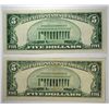 Image 2 : 2 1934 $5 SILVER CERTIFICATES
