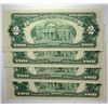 Image 2 : 4 1953 $2 NOTES CONSECUTIVE SERIAL NUMBERS