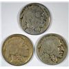 Image 1 : 1923-S FINE, 1924-D VG/FINE & 1924-S VG BUFFALO NICKELS