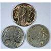 Image 1 : 1926-S GOOD (ACID), 1931-S FINE & 1938-D GEM UNC BUFFALO NICKELS