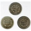 Image 2 : 3- SEATED HALF DIMES (53-O, 54, 56) AG-GOOD