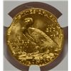 Image 3 : 1908 $5 INDIAN GOLD NGC MS64+ SUPERB COIN, MOUNDS OF LUSTRE, A SMALL TINY MARK