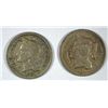 Image 1 : 1865 VF & 1881 VF THREE CENT NICKELS
