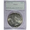 Image 1 : 1927-D PEACE DOLLAR PCGS MS62 RATTLER HOLDER