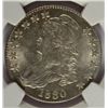 Image 2 : 1830 BUST HALF DOLLAR MS62 NGC BLAST WHITE, BEAUTIFUL COIN!