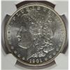 Image 2 : 1901 MORGAN DOLLAR NGC MS62 WHITE, SUPER COIN + RARE IN THIS GRADE!