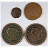 Image 1 : COPPER COIN LOT: FOUR COINS AS LISTED