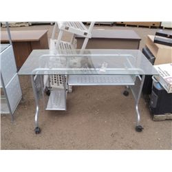 Metal and Glass Table/ Desk