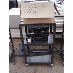 Media Cart with VCR's and T.V.'s
