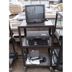 Media Cart with VCR's and T.V.'s