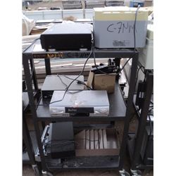 Media Cart with VCR's and T.V.'s