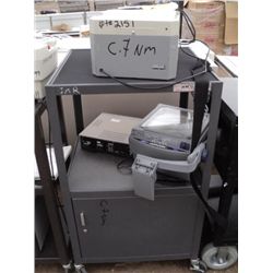 Media Cart with VCR's and T.V.'s