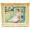 FRANCOIS GALL (1912-1987) French school. "Young lady in pink dress". Oil on canvas. Signed lower rig