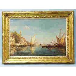 FELIX FRANCOIS GEORGES ZIEM (1821-1911) French school. "Vista de Venezia". An important oil on canva