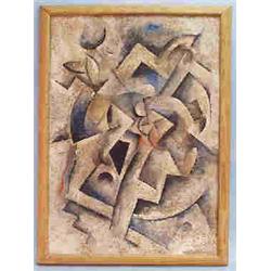 ROBERT MARC (1943-1993) French school. "Cubist composition." Oil on board. Unsigned. 42" x 30". 8000