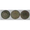 Image 1 : 3-DIFFERENT DATED SHIELD NICKELS (68, 69, 82)