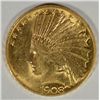 Image 1 : 1908 $10 MOTTO INDIAN GOLD MS64 NICE