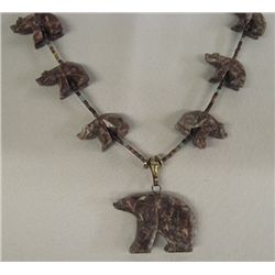 Zuni Bear Fetish Necklace
