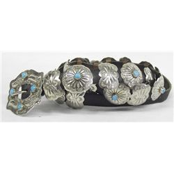 Navajo Nickel Silver Concho Belt