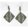 Image 1 : Estate Butterfly Peridot Amethyst Earrings