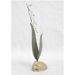 Vintage Enamelware Lily of the Valley Sculpture