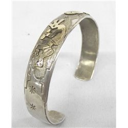 Navajo Sterling 12KGF Overlay Bracelet - TA Begay