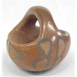 1940s Classic Santa Clara Pottery Bowl Basket