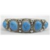 Image 1 : Navajo Sterling Turquoise Bracelet - J Henry