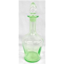Cambridge Vaseline Glass Bottle Cruet